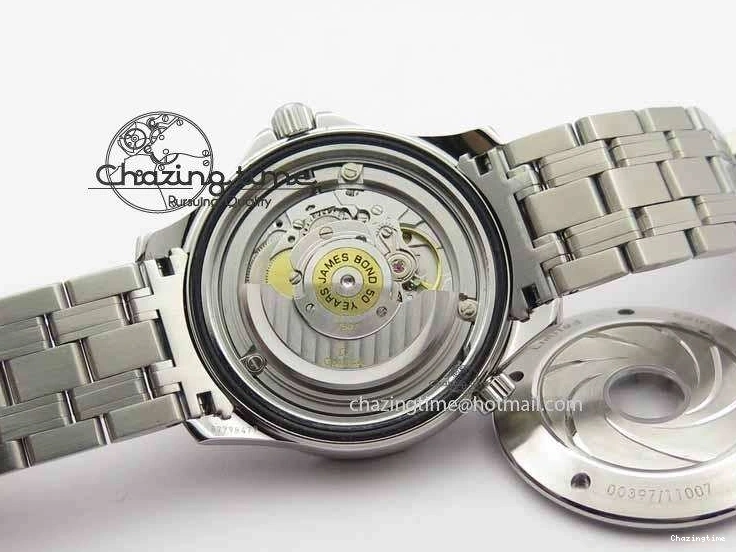 1228 Seamaster 300M 007 SS MK 1:1 Best Edition Black 007 Dial Ceramic Bezel On SS Bracelet A EasyCare 8178